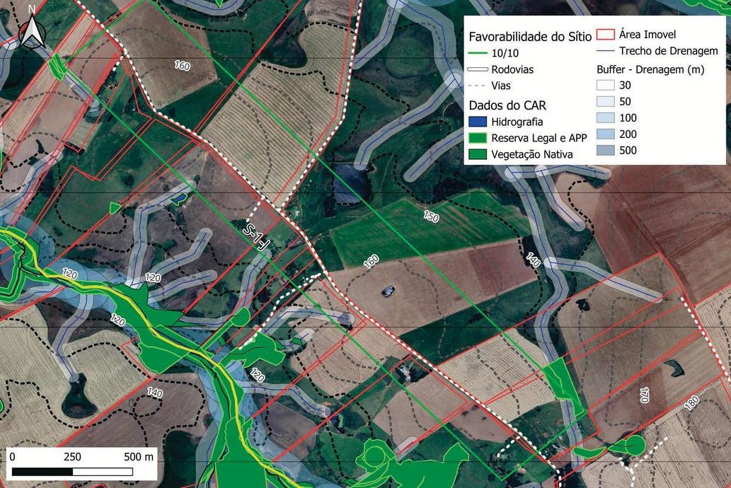 Mapa técnico do sítio S-1-J